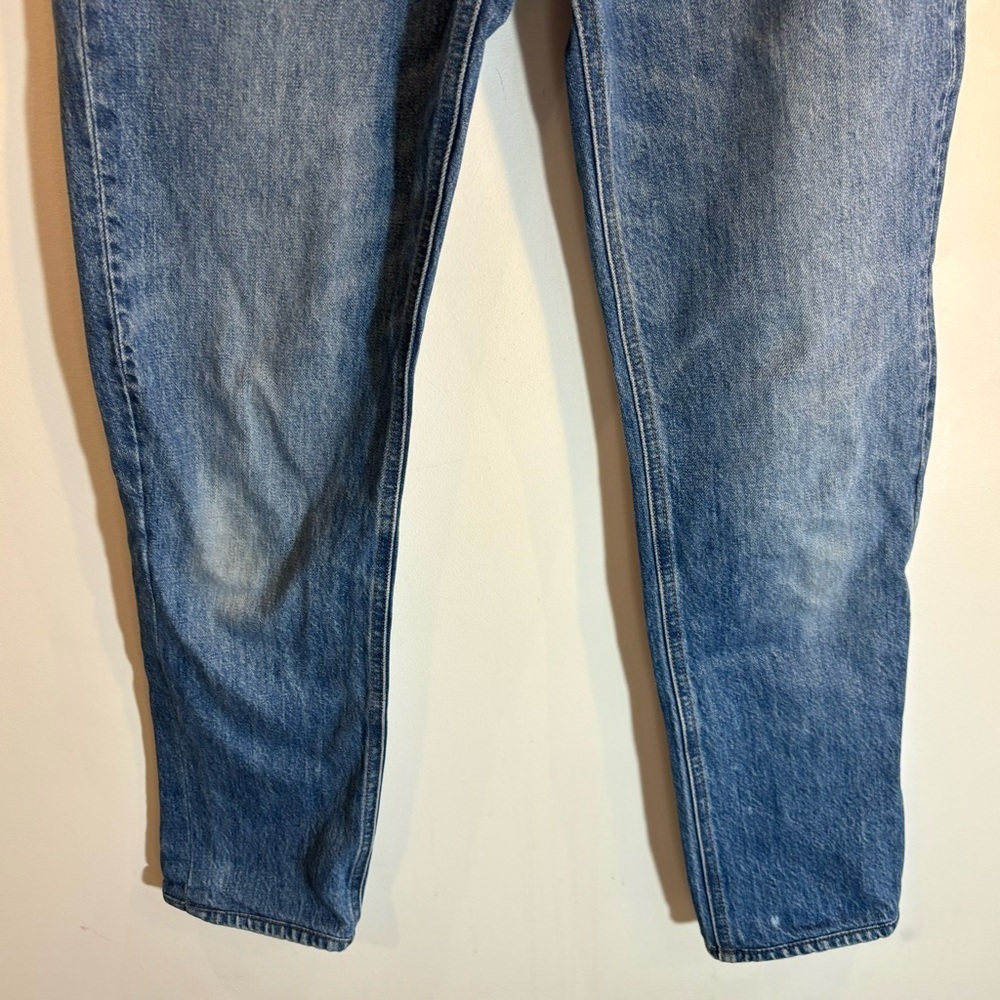 DENIM FORUM Sz 28 Jeans The Nina Store Pipe Button Fly Mid-Wash High Rise Denim - Picture 4 of 13
